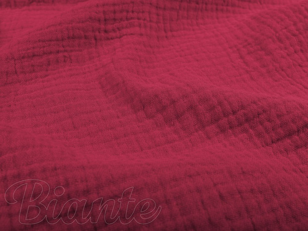 Mušelín dvojitá gázovina MSN-042 Malinově červená - metráž šířka 160 cm - detail 1 - Biante.cz Mušelín dvojitá gázovina MSN-042 Malinově červená - metráž šířka 160 cm - detail 1 - Biante.cz