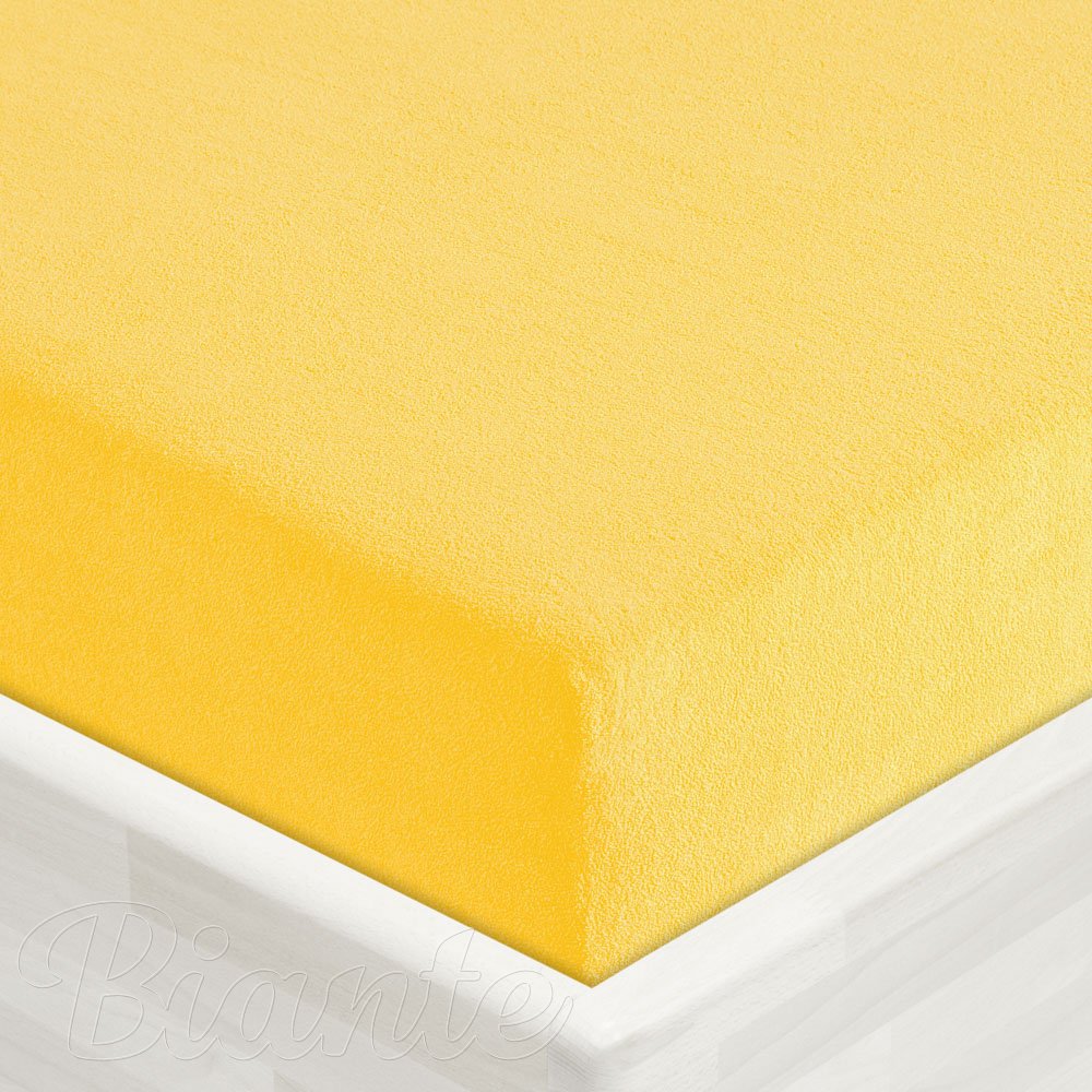 Detské froté napínacie prestieradlo do postieľky FR-003 Žlté - detail 1 - Biante.sk