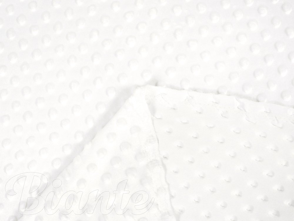 Dětská látka Minky 3D puntíky MKP-016 Krémově bílá - šířka 150 cm - detail 3 - Biante.cz Dětská látka Minky 3D puntíky MKP-016 Krémově bílá - šířka 150 cm - detail 3 - Biante.cz