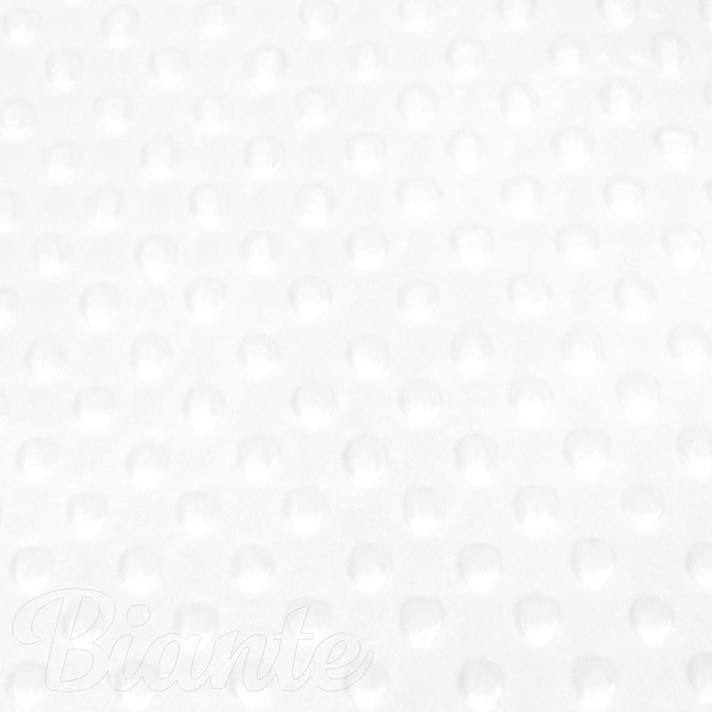 Dětská látka Minky TOP 3D puntíky MKP-059 Bílá - šířka 165 cm - detail 6 - Biante.cz