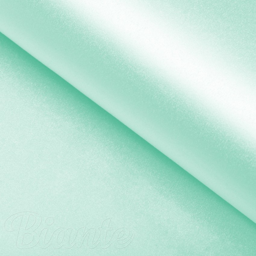 Látka polyesterový satén LUX-059 Světle mintová - šířka 150 cm - detail 2 - Biante.cz