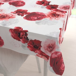 Dekorační obdélníkový ubrus PM-017 Velké červené květy - Biante.cz