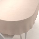 Velký sametový oválný ubrus Velvet Premium SVP-020 Béžový - Biante.cz