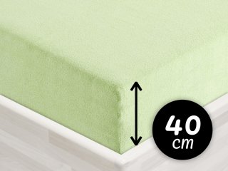 Froté napínacie prestieradlo na extra vysoký matrac FR-018 Pastelovo zelené - Biante.sk Froté napínacie prestieradlo na extra vysoký matrac FR-018 Pastelovo zelené - Biante.sk