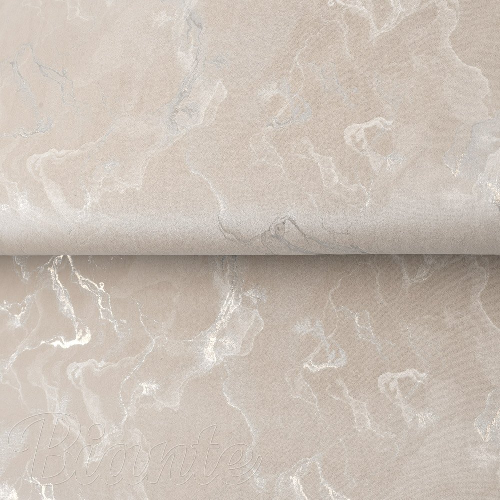 Zamatová látka Isabela IBL-018 Zlatý/dymový mramor na púdrovo béžovom - šírka 280 cm - detail 3 - Biante.sk