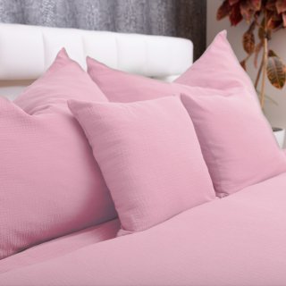 Mušelínové posteľné obliečky Nature MSN-040 Ružové - detail 1 - Biante.sk Mušelínové posteľné obliečky Nature MSN-040 Ružové - detail 1 - Biante.sk