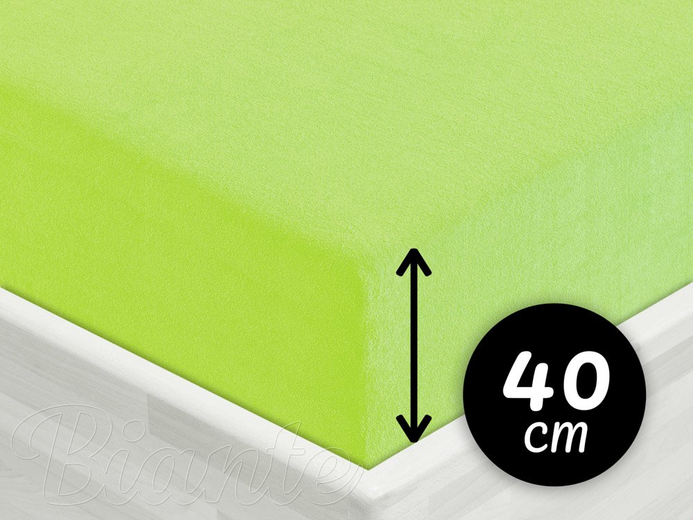 Froté napínací prostěradlo na extra vysokou matraci FR-019 Zářivě zelené - Biante.cz Froté napínací prostěradlo na extra vysokou matraci FR-019 Zářivě zelené - Biante.cz