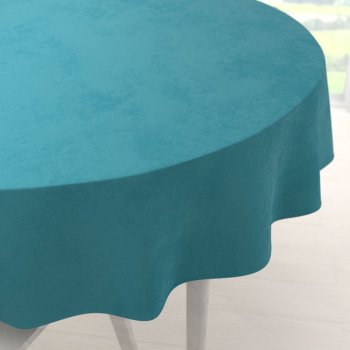 Sametový kulatý ubrus Velvet Premium SVP-035 Tyrkysově modrý - Biante.cz