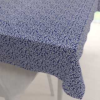 Bavlněný obdélníkový ubrus Sandra SA-257 Ornamenty na tmavě modrém - Biante.cz Bavlněný obdélníkový ubrus Sandra SA-257 Ornamenty na tmavě modrém - Biante.cz