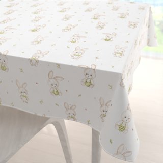 Dětský bavlněný čtvercový ubrus Sandra SA-401 Zajíčci na bílém - Biante.cz Dětský bavlněný čtvercový ubrus Sandra SA-401 Zajíčci na bílém - Biante.cz