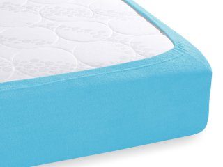 Froté napínacie prestieradlo na vysoký matrac FR-017 Azúrovo modré - detail 1 - Biante.sk Froté napínacie prestieradlo na vysoký matrac FR-017 Azúrovo modré - detail 1 - Biante.sk