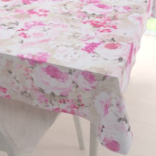 Dekorační obdélníkový ubrus PM-030 Růžové malované květy - Biante.cz