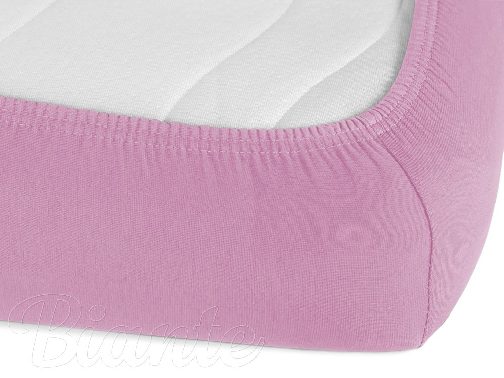 Dětské jersey napínací prostěradlo do postýlky JR-008 Růžová lila - detail 2 - Biante.cz Dětské jersey napínací prostěradlo do postýlky JR-008 Růžová lila - detail 2 - Biante.cz