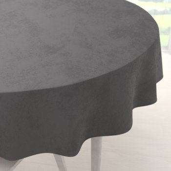 Sametový kulatý ubrus Velvet Premium SVP-017 Tmavě šedý - Biante.cz