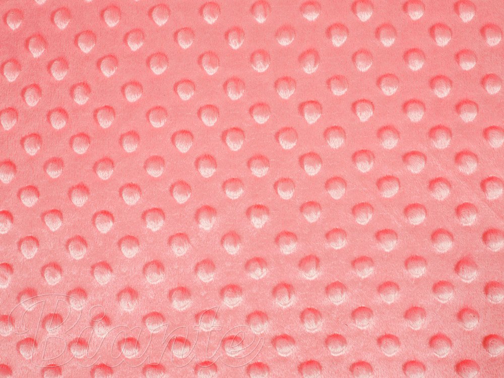 Dětská látka Minky 3D puntíky MKP-036 Korálově růžová - šířka 150 cm - detail 6 - Biante.cz Dětská látka Minky 3D puntíky MKP-036 Korálově růžová - šířka 150 cm - detail 6 - Biante.cz