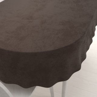 Sametový oválný ubrus Velvet Premium SVP-016 Tmavě hnědý - Biante.cz