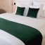 Zamatový prehoz/behúň na posteľ Velvet Prémium SVP-040 Lesná zelená - Biante.sk