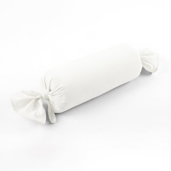 Sametový polštář válec bonbon Velvet Brick SVB-202 Smetanově bílý - Biante.cz