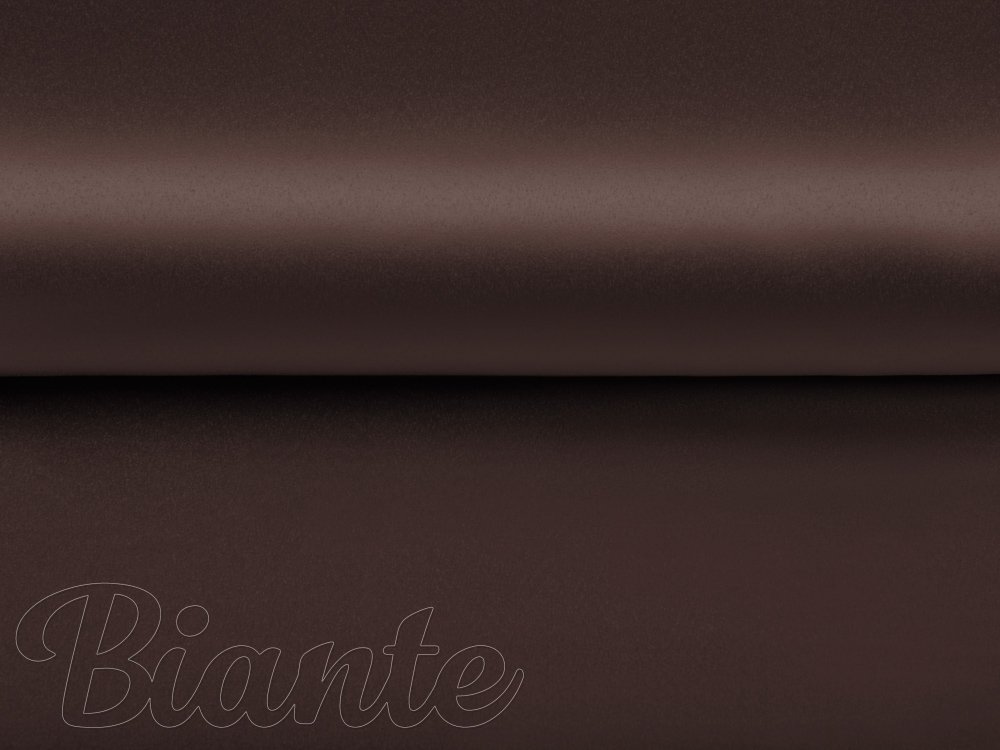 Látka polyesterový satén LUX-042 Čokoládově hnědá - šířka 150 cm - detail 4 - Biante.cz
