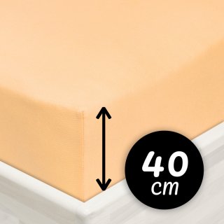 Jersey napínací prostěradlo na extra vysokou matraci JR-004 Meruňkové - Biante.cz