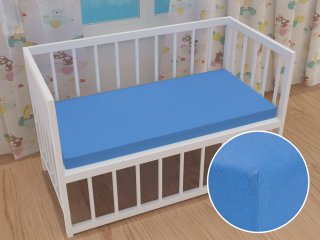 Dětské jersey napínací prostěradlo do postýlky JR-015 Světle modré - Biante.cz Dětské jersey napínací prostěradlo do postýlky JR-015 Světle modré - Biante.cz