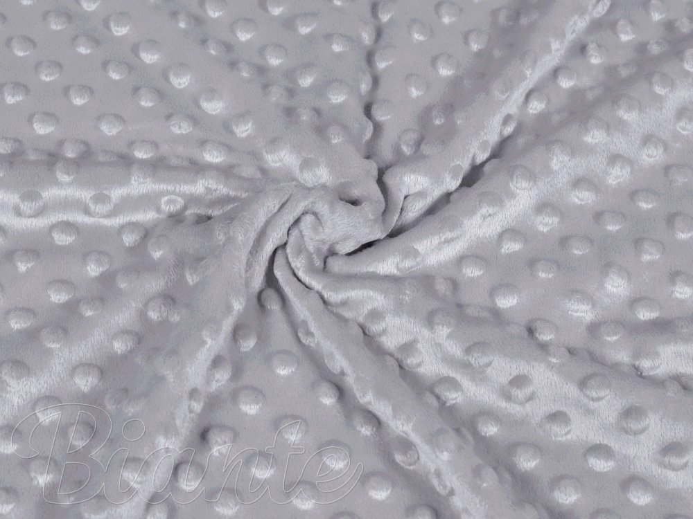 Dětská látka Minky 3D puntíky MKP-048 Šedá - šířka 150 cm - detail 1 - Biante.cz Dětská látka Minky 3D puntíky MKP-048 Šedá - šířka 150 cm - detail 1 - Biante.cz