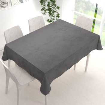Velký sametový obdélníkový ubrus Velvet Premium SVP-017 Tmavě šedý - detail 1 - Biante.cz Velký sametový obdélníkový ubrus Velvet Premium SVP-017 Tmavě šedý - detail 1 - Biante.cz