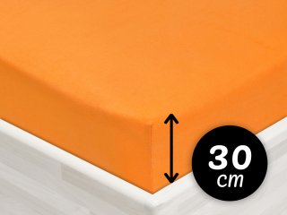 Jersey napínacie prestieradlo na vysoký matrac JR-006 Oranžové - Biante.sk Jersey napínacie prestieradlo na vysoký matrac JR-006 Oranžové - Biante.sk