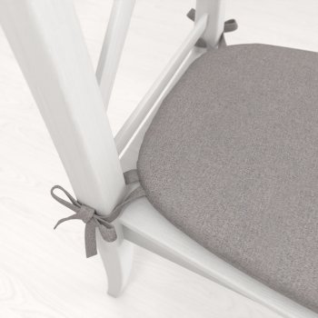 Oblý podsedák BKR-503 Šedý režný - 39x37x3 cm - detail 1 - Biante.cz Oblý podsedák BKR-503 Šedý režný - 39x37x3 cm - detail 1 - Biante.cz