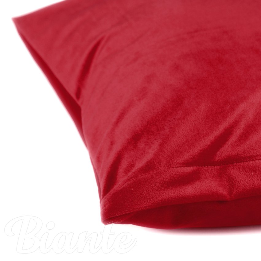Sametový povlak na polštář Velvet Premium SVP-051 Sytě červený - detail 2 - Biante.cz
