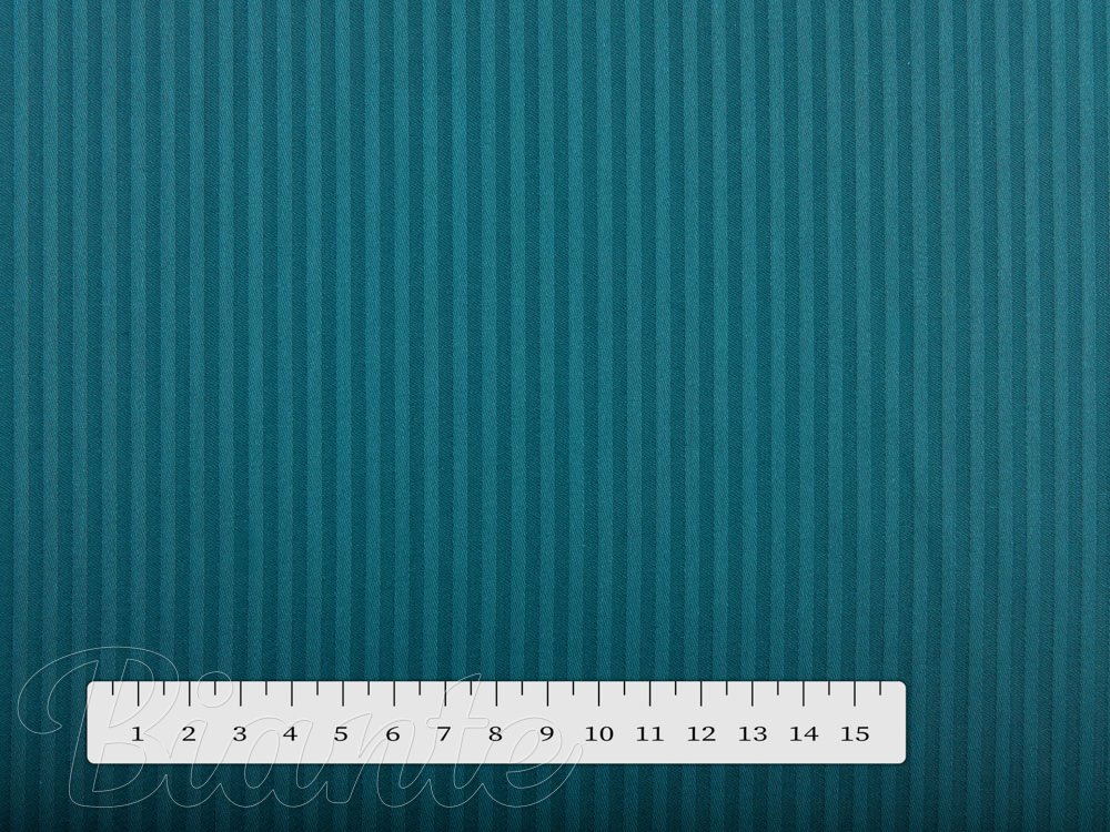 Damašek Atlas Gradl sytě petrolejový - tenké proužky 3 mm DM-014 - metráž šířka 140 cm - detail 1 - Biante.cz