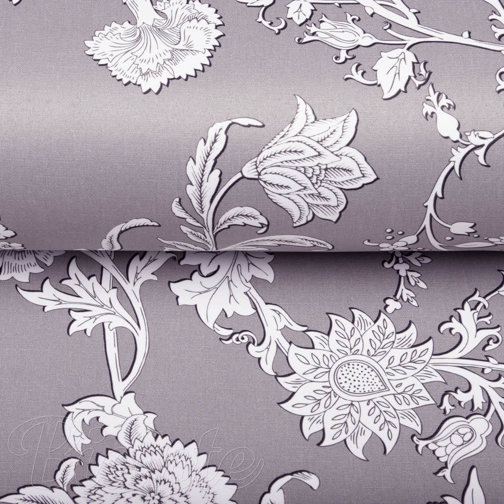 Dekorační látka PM-045 Zámecké květy na pastelově fialovém - šířka 150 cm - detail 4 - Biante.cz
