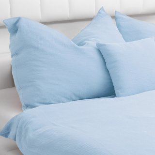 Dětské mušelínové povlečení do postýlky Nature MSN-086 Bledě modré - detail 1 - Biante.cz