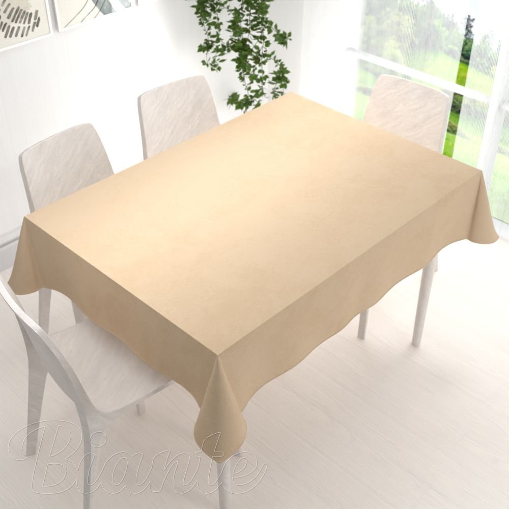 Velký sametový obdélníkový ubrus Velvet Premium SVP-006 Pískově béžový - detail 1 - Biante.cz