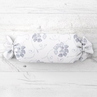 Polštář válec bonbon Sandra SA-090 Modré popínavé květy na bílém - Biante.cz Polštář válec bonbon Sandra SA-090 Modré popínavé květy na bílém - Biante.cz