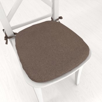 Oblý podsedák BKR-504 Hnedý - 39x37x3 cm - Biante.sk