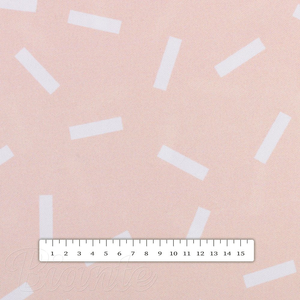Dekorační látka PM-062 Konfety na pastelově lososovém - šířka 150 cm - detail 2 - Biante.cz