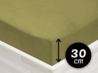 Jersey napínacie prestieradlo na vysoký matrac JR-020 Olivové - Biante.sk Jersey napínacie prestieradlo na vysoký matrac JR-020 Olivové - Biante.sk