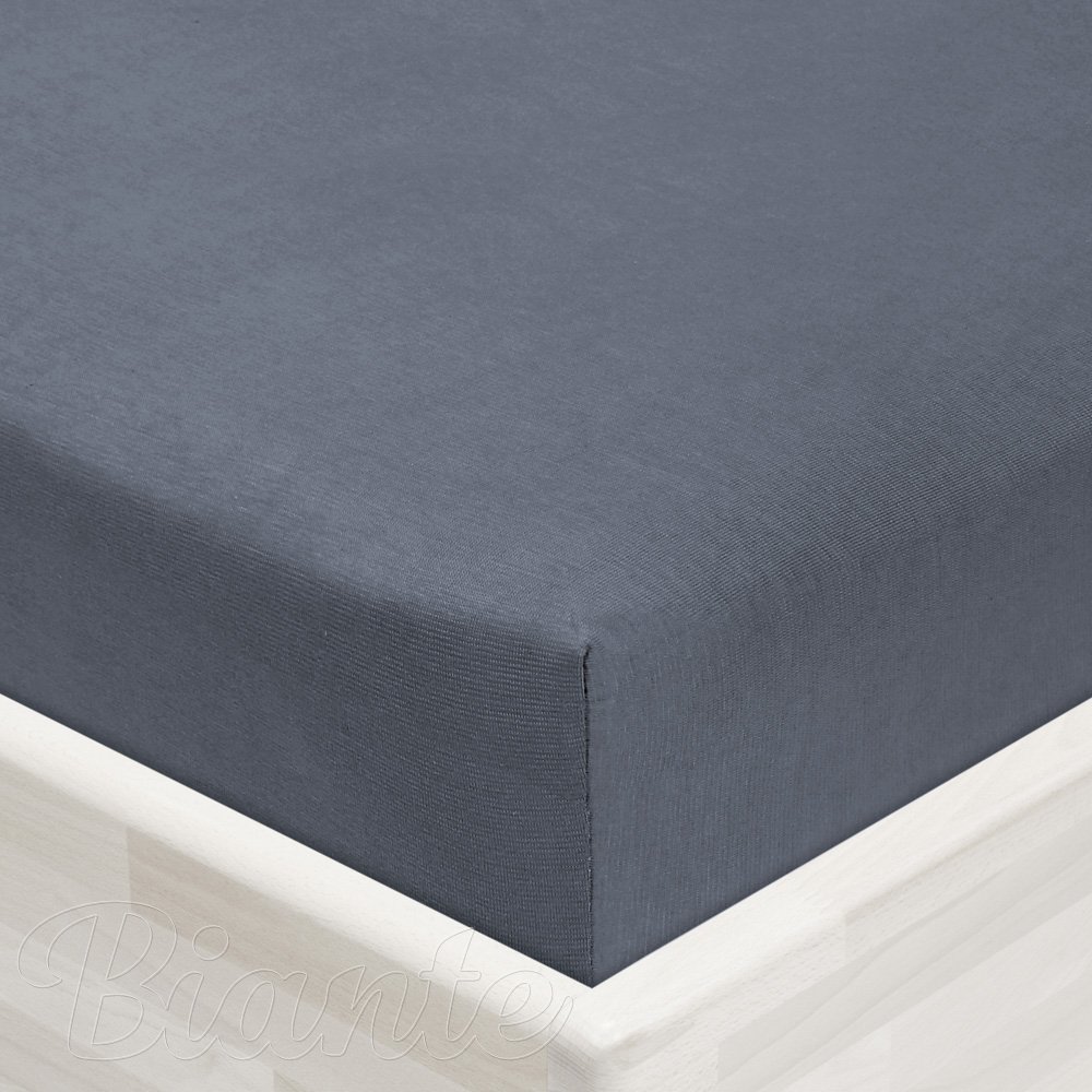 Dětské jersey napínací prostěradlo do postýlky JR-029 Antracitově šedé - detail 1 - Biante.cz