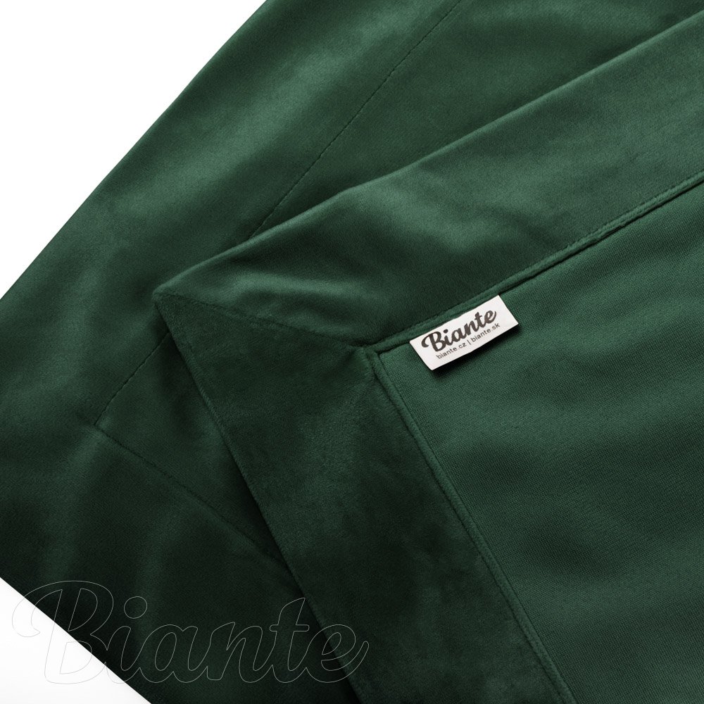 Sametový přehoz na postel Velvet Premium SVP-012 Zelený - detail 3 - Biante.cz