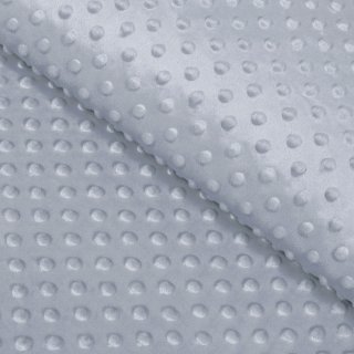 Dětská látka Minky 3D puntíky MKP-050 Stříbrnošedá - šířka 150 cm