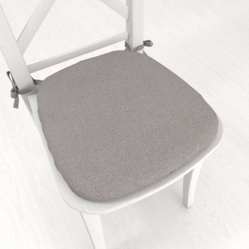 Oblý podsedák BKR-503 Sivý režný - 39x37x3 cm - Biante.sk