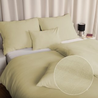 Ľanové posteľné obliečky LEN-025 Béžové 140x200 cm a 70x90 cm - Biante.sk