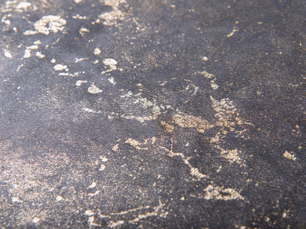 Sametová látka Isabela IBL-004 Gold Design tmavě šedá - šířka 280 cm - detail 5 - Biante.cz