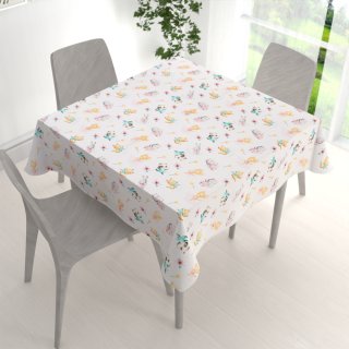 Dětský bavlněný čtvercový ubrus Sandra SA-671 Zvířátka baletky na bílém - detail 1 - Biante.cz Dětský bavlněný čtvercový ubrus Sandra SA-671 Zvířátka baletky na bílém - detail 1 - Biante.cz