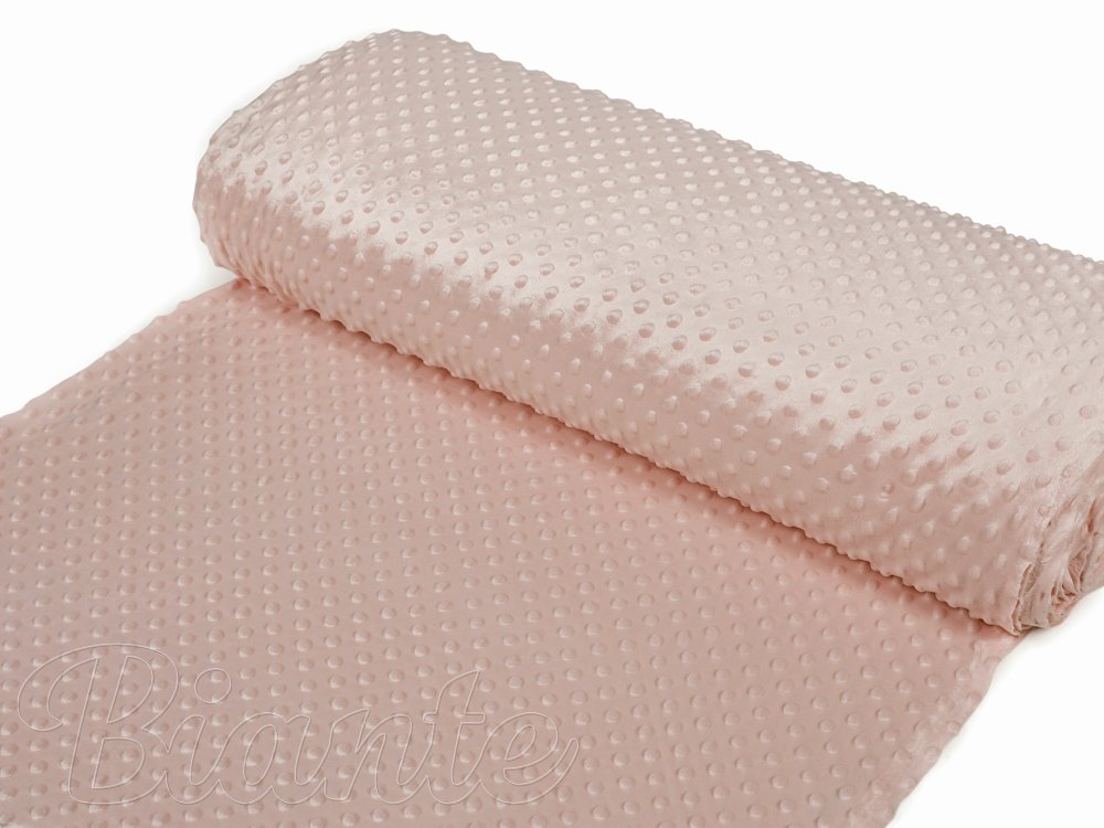 Dětská látka Minky 3D puntíky MKP-024 Tmavě béžová - šířka 150 cm - detail 2 - Biante.cz