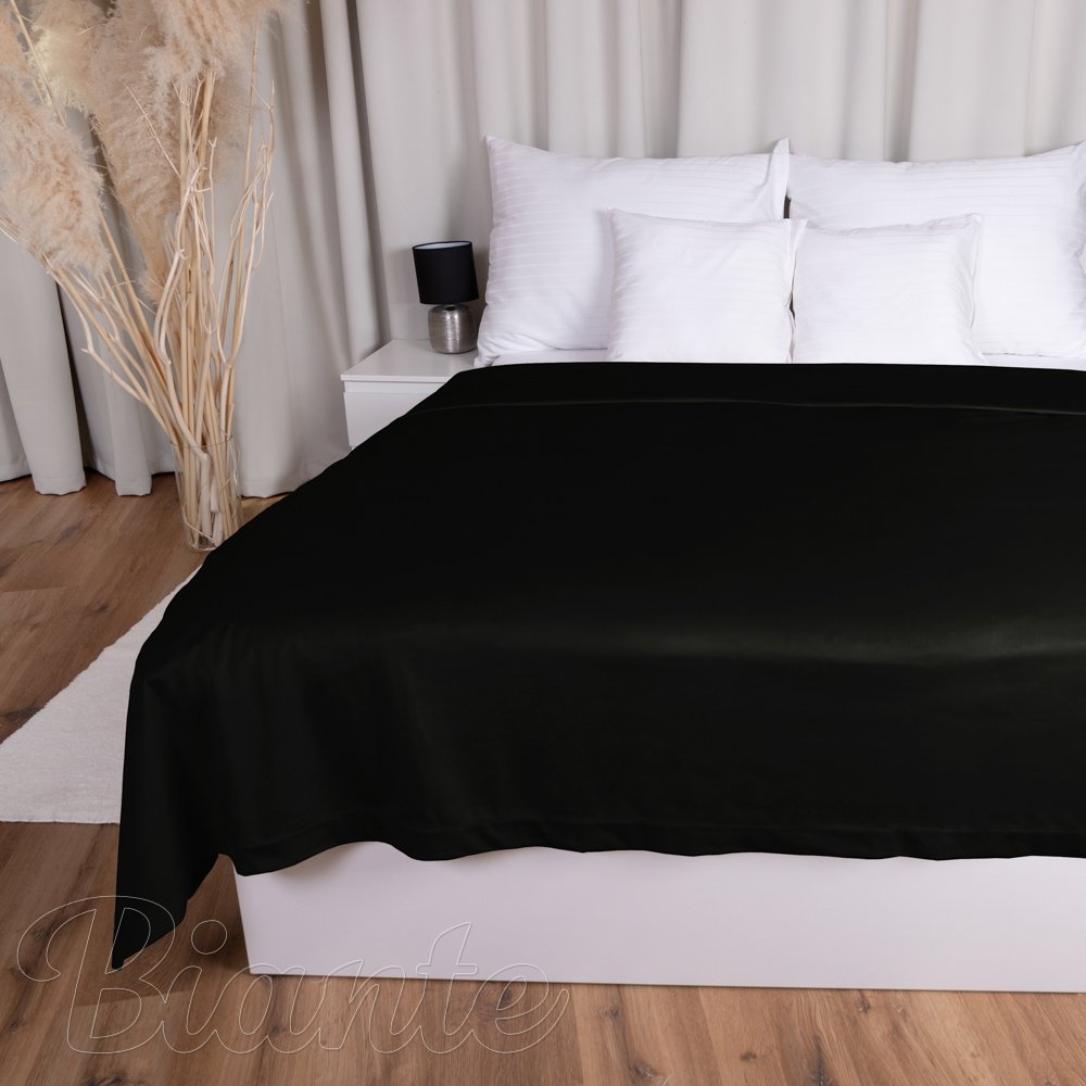 Sametový přehoz na postel Velvet Premium SVP-041 Černý - Biante.cz