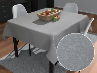 Teflonový čtvercový ubrus TF-086 Ornamenty na šedém - Biante.cz Teflonový čtvercový ubrus TF-086 Ornamenty na šedém - Biante.cz
