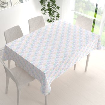 Velikonoční teflonový obdélníkový ubrus TF-073 Pastelové kraslice na bílém - detail 1 - Biante.cz