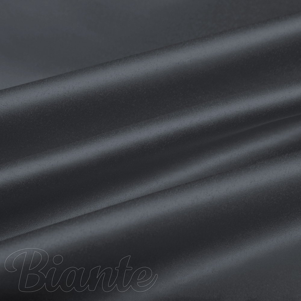Látka polyesterový satén LUX-049 Antracitově šedá - šířka 150 cm - Biante.cz